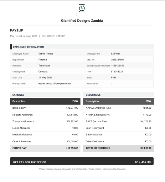 GlamifiedHR Statutory Compliance